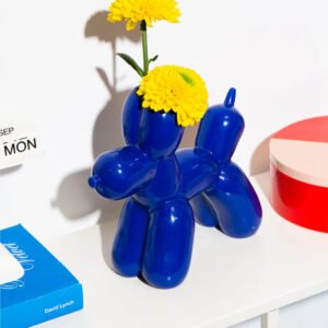 Vase chien ballon bleu BOBBY