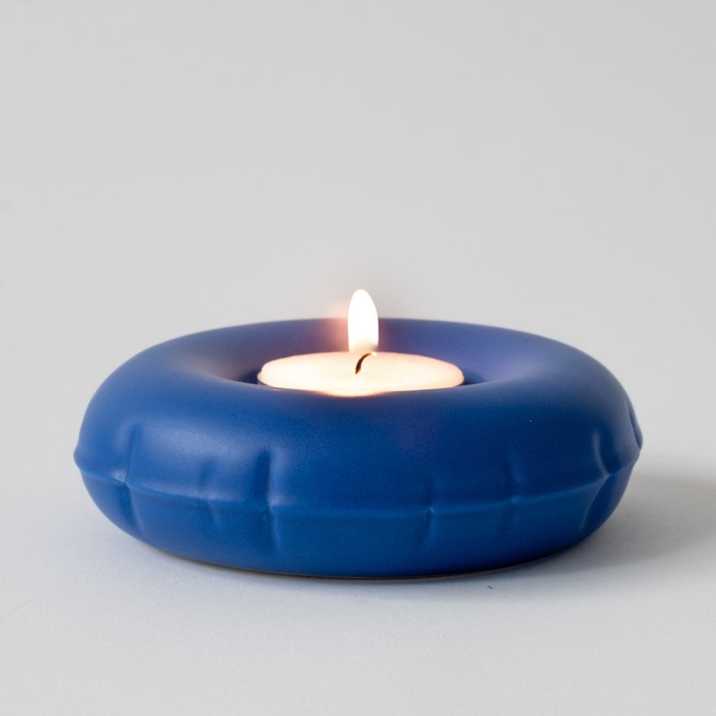 Bougeoir chauffe-plat MOBY matte indigo, MYLO Conceptstore